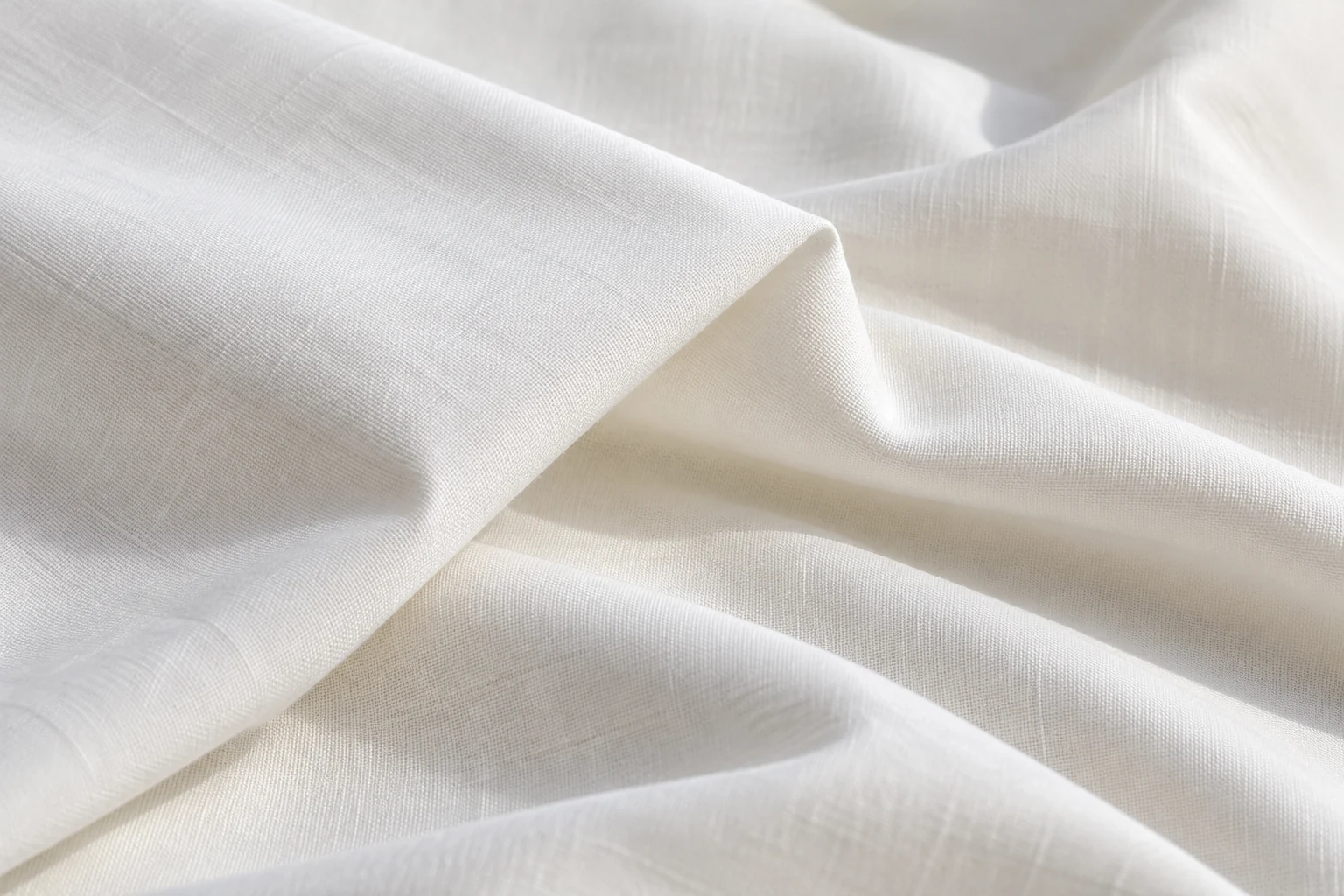 Illustrative ivory cotton shirting with a fine plain weave